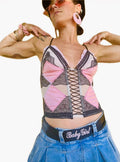 Argyle Corset Tank