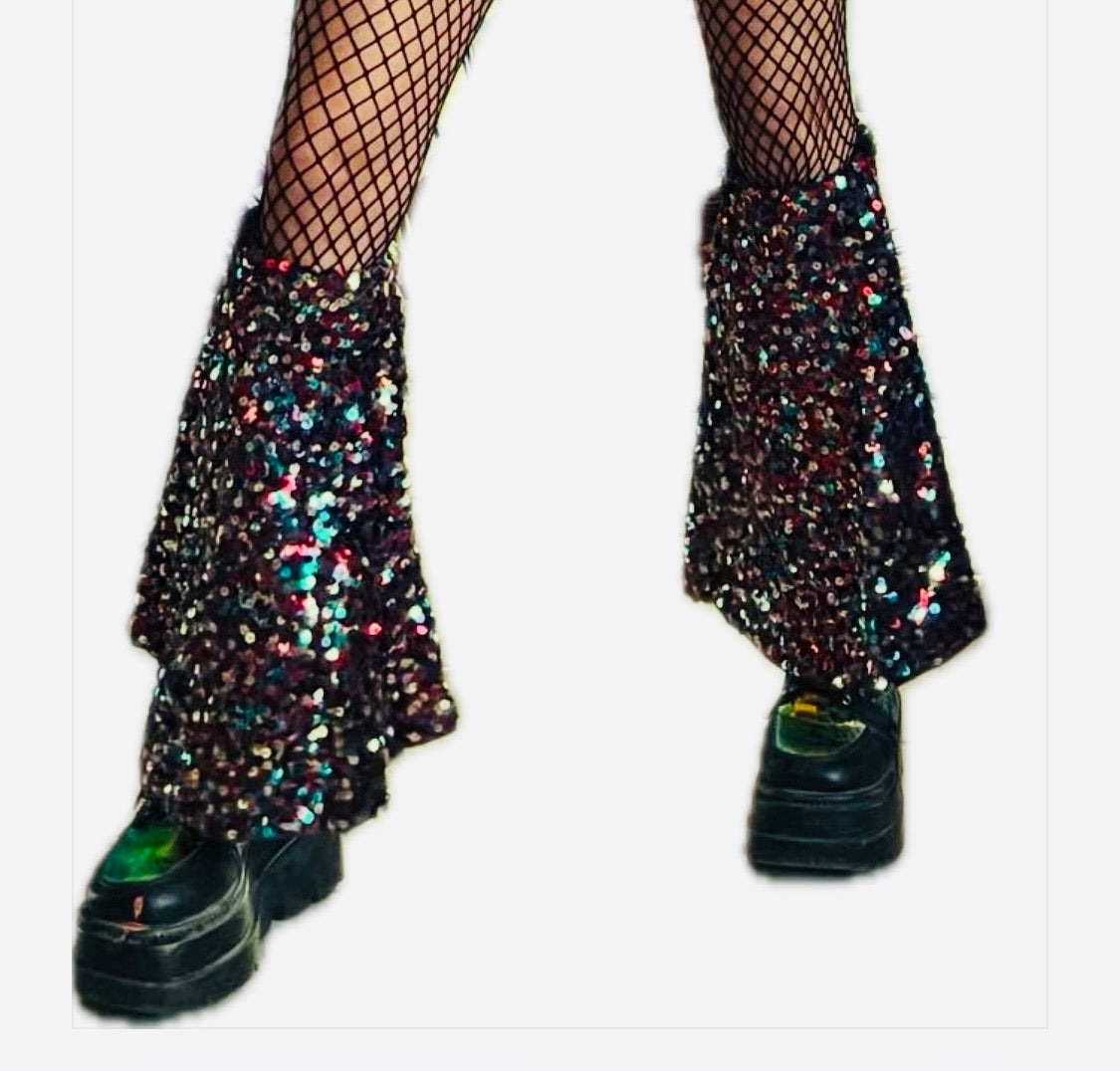 Mermaid Sequin Bell-Bottom Flares