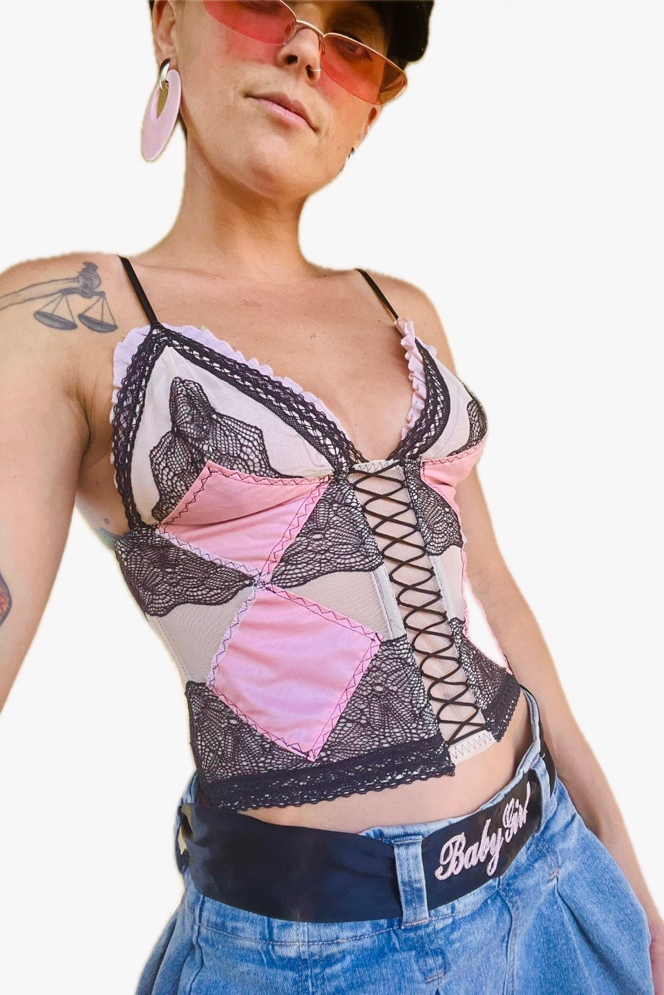 Argyle Corset Tank