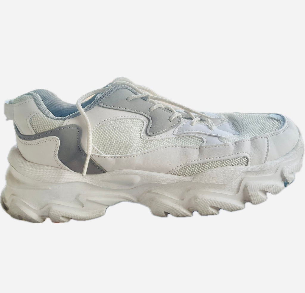 White and Grey Swirly Sneakers