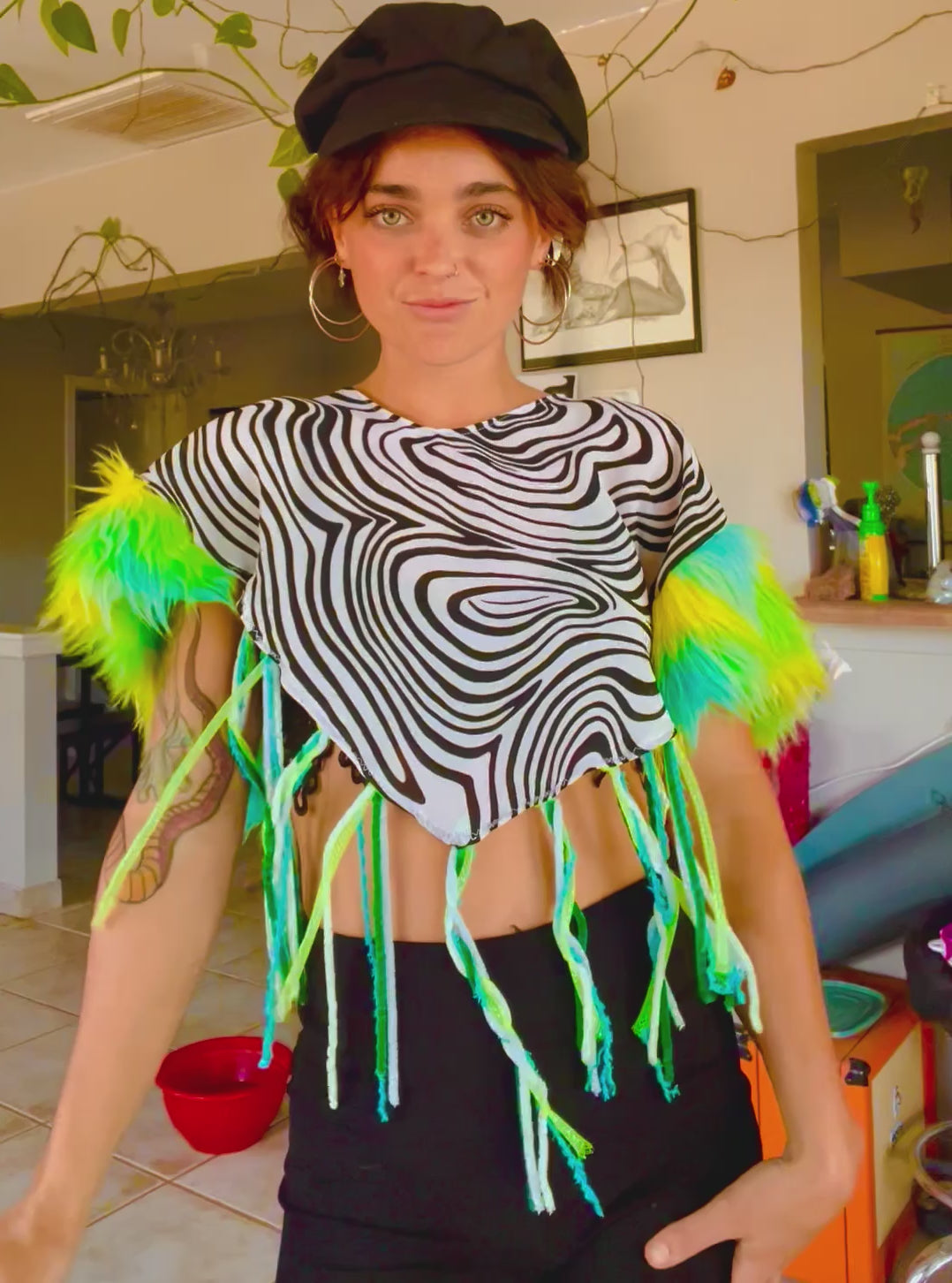 Fuzzy and Flowy Top